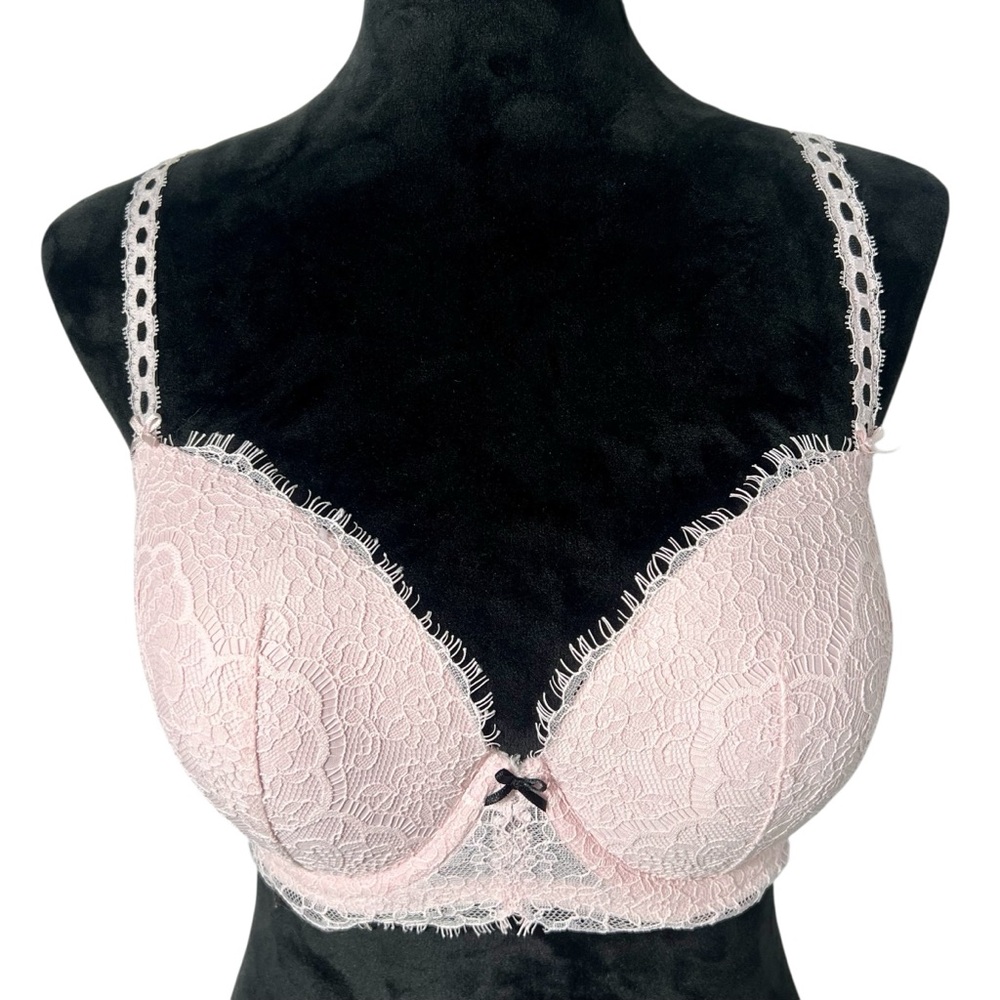 2022 Victoria's Secret Dream Angels Lined Demi Light Pink Lace Bra 34DD
